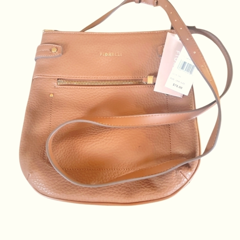 Fiorelli Anna Tan Leather Shoulder Crossbody Bag NWT - Picture 5 of 5